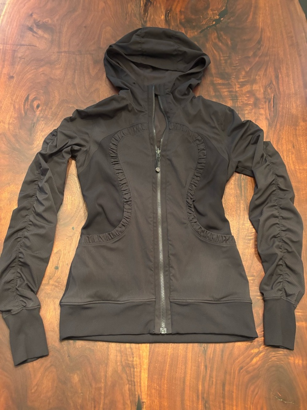 Lululemon Nulu Hooded Define Jacket Special Edition Ruched Sleeves Black 6